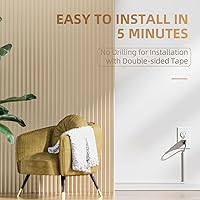 Vista 7 de Delamu Ocultador de cables, cubiertas de cable para cables en la pared, ocultador de un solo cable, cubiertas de alambre autoadhesivas para cables