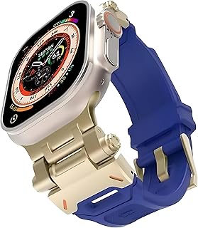 Next store Rubber Sport Band Compatible with Apple Watch Series Ultra 2 | 9 | 8 Ultra | 8 | 7 | 6 | 5 49/45/44/42 mm, Premium Rubber Strap with Metal Connector