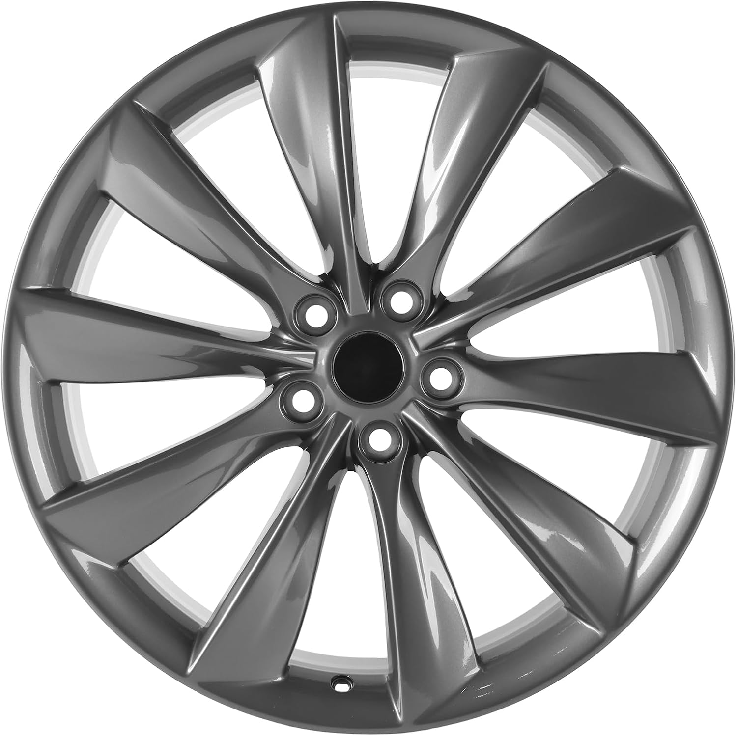 New 21Inch 21×8.5 inch Charcoal Aluminum Alloy Wheel Rims Fit for Tesla Model S 2012 2013 2014 2015 2016 2017, OEM Design Replacement Rim, 98727 6005868