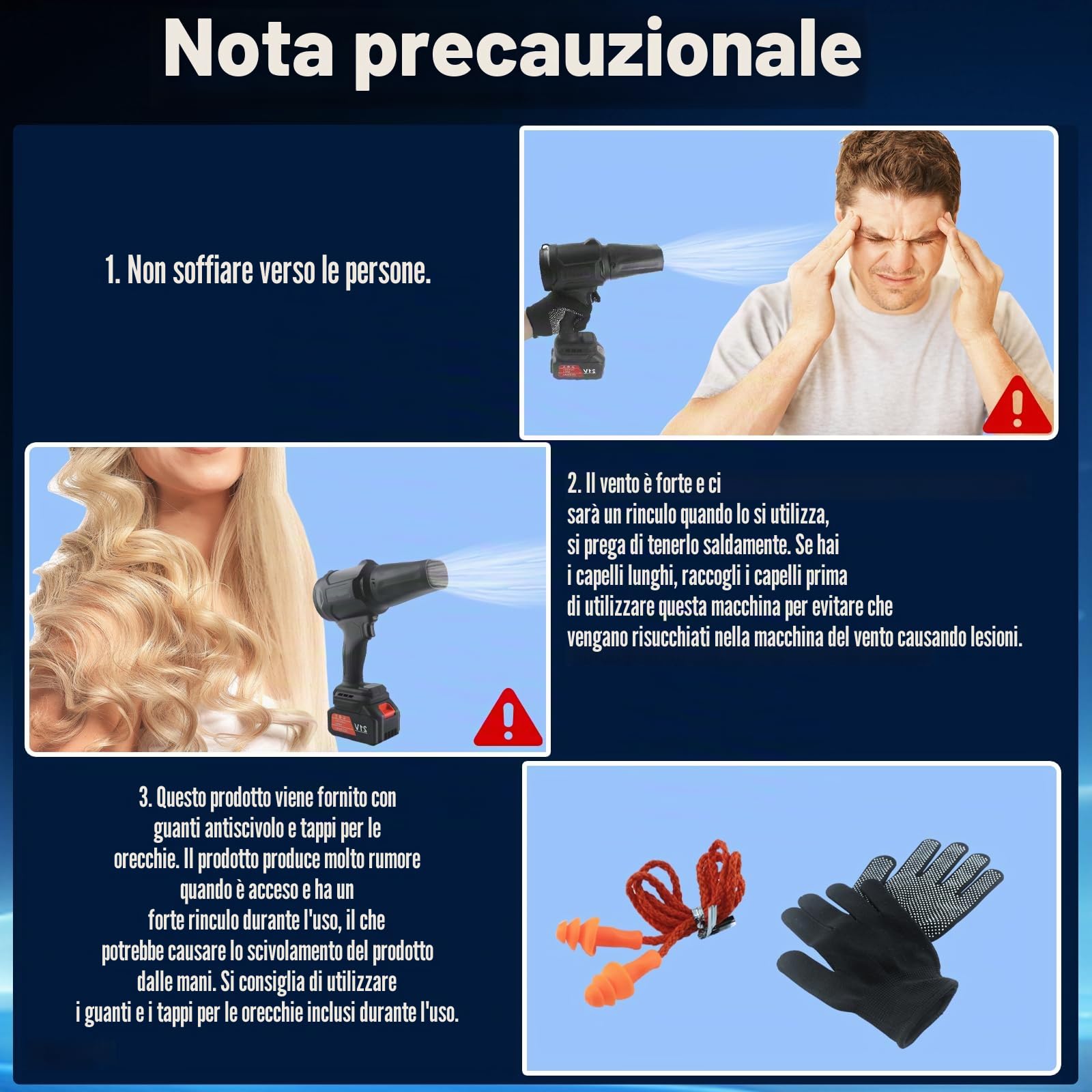 Turbo Jet Blower - Set professionale soffiatore a batteria al litio per foglie, auto, industria | Con 2 batterie, caricabatterie, valigetta, flusso d'aria variabile, con testa di ricambio e accessori, leggero e potente
