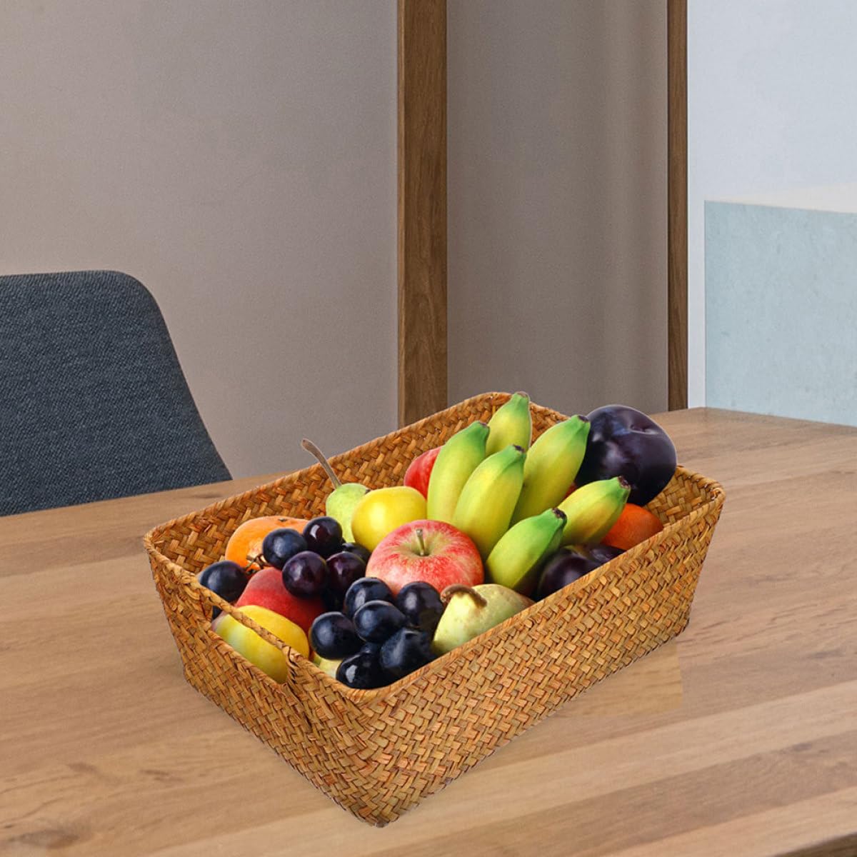 2 cestas de mimbre para pan, cestas Detive Sto para frutas y veterinarios, ideal para cocina y comedor, tejido a mano y diseño Slish