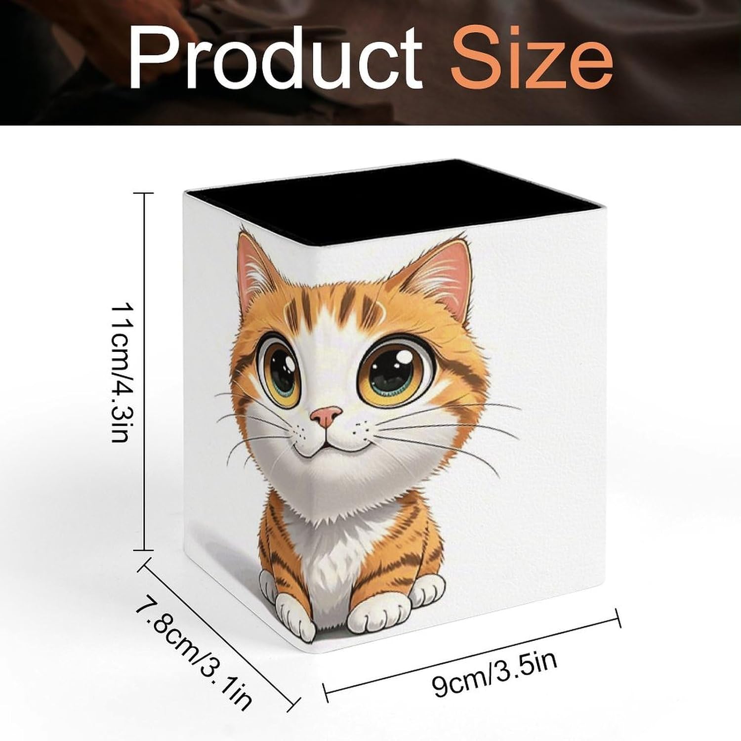 Cute Cat Pen Holder Office Supplies for Desk Storage image 2