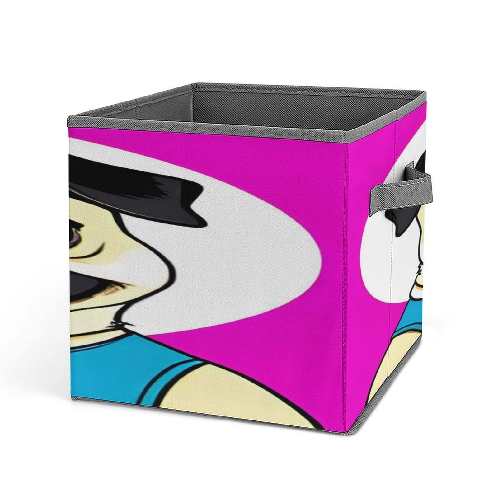 Fekiloot Style Funny Cartoon Pug Puppy Dog Storage Bins Storage Baskets