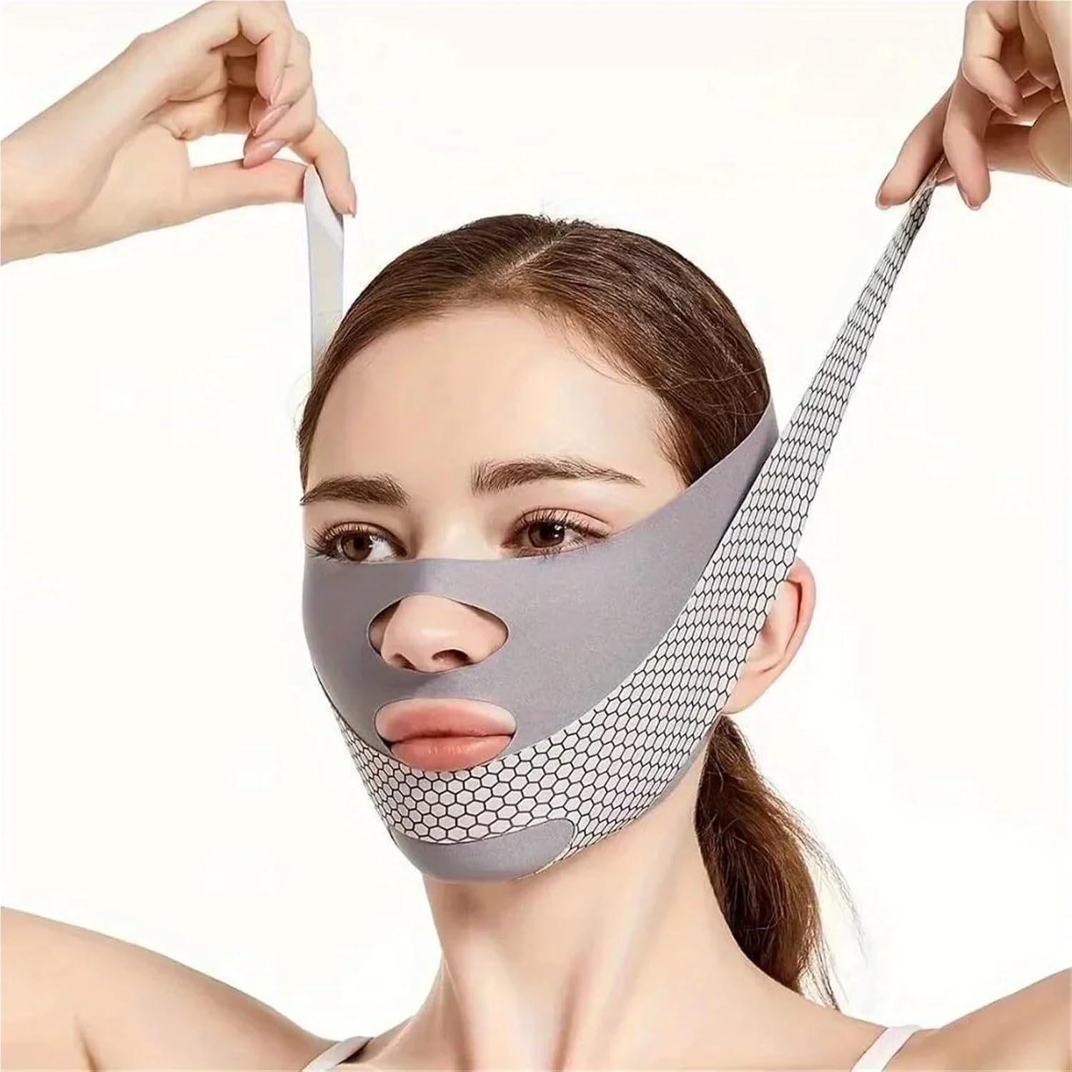 Face Toning Belt 1pc Face Slimming Bandage V Line Shaper Lifting Belt Facial Massage Strap Double Chin Reducer Care Tools
