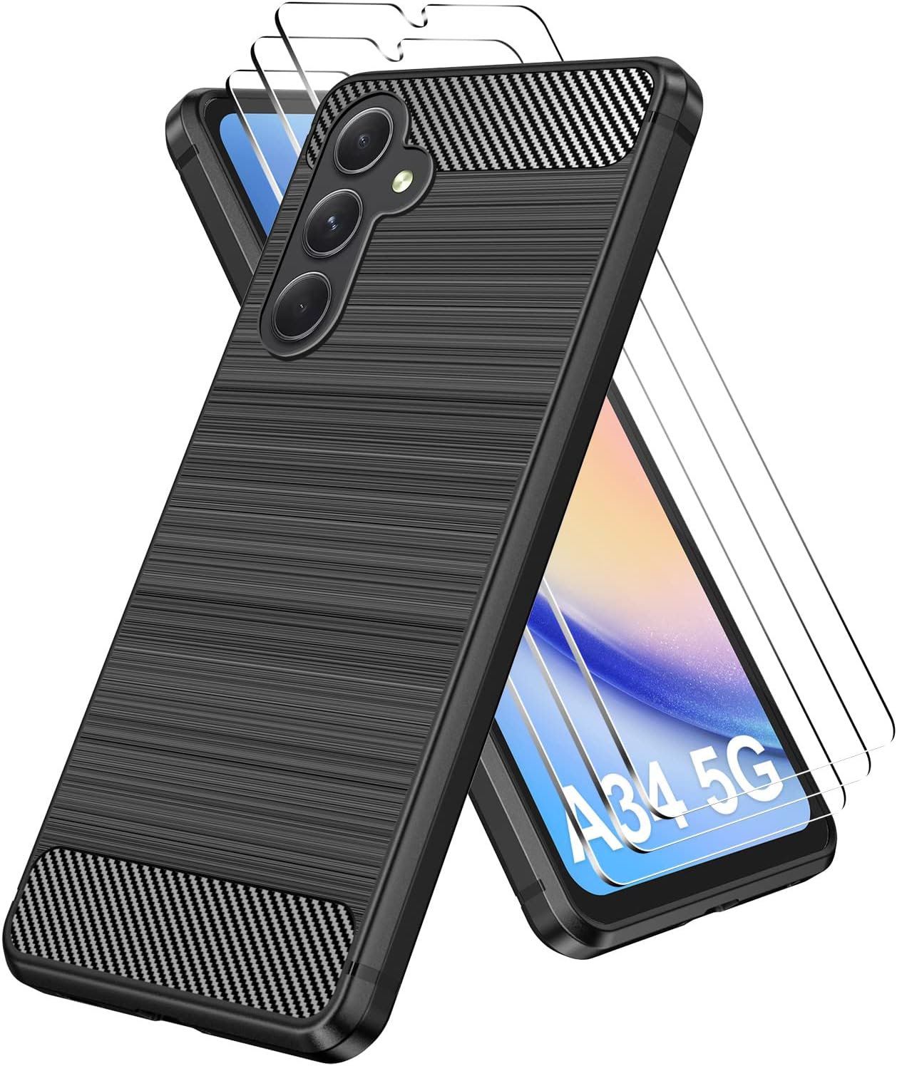 Coque Transparente Galaxy A34 5G + 2 Verres Trempés - Protection Ultra Slim !