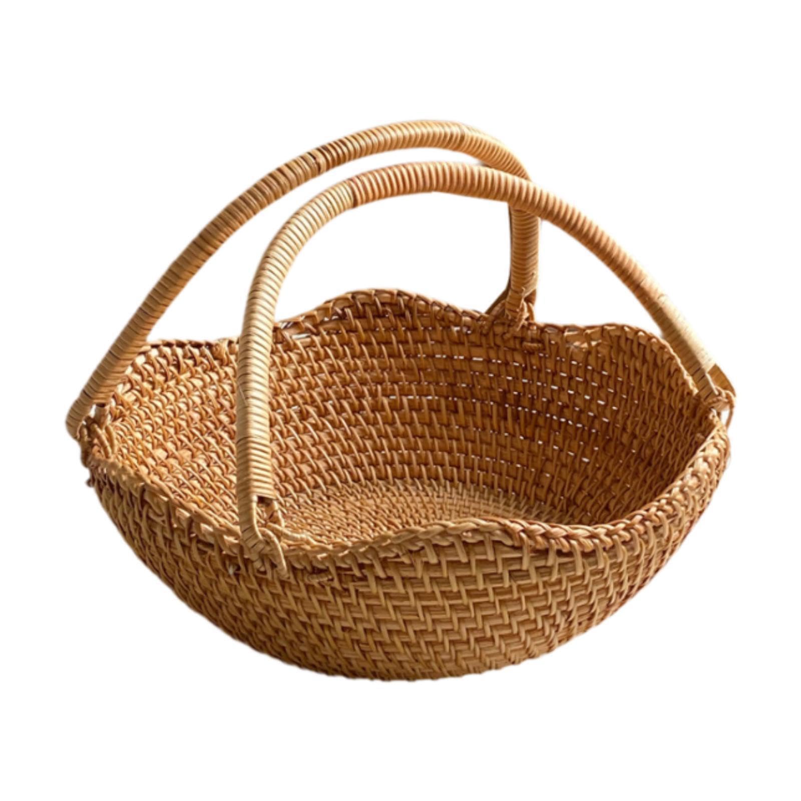Yixannx Environmentally Friendly Handwoven Basket Woven Storage Solution For Outdoor Enjoyment Of Fruits And Vegetables Picnic Storage Basket Fruit With
