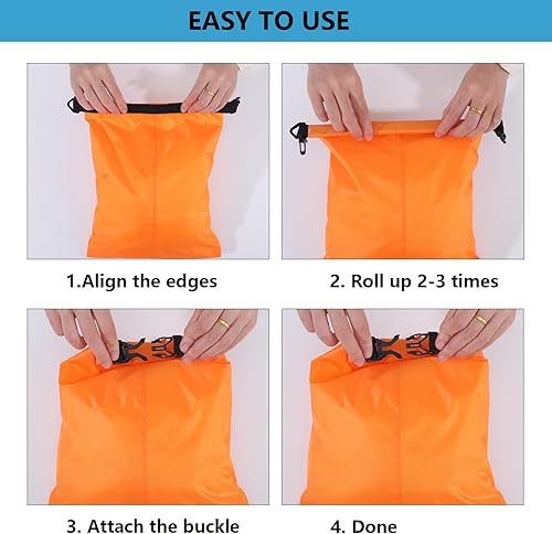 Miniatura 3 de Paquete de 6 bolsas secas impermeables sacos secos ligeros para exteriores bolsas secas para kayak rafting navegación campamento 15 L 25 L 3L 35 L 5