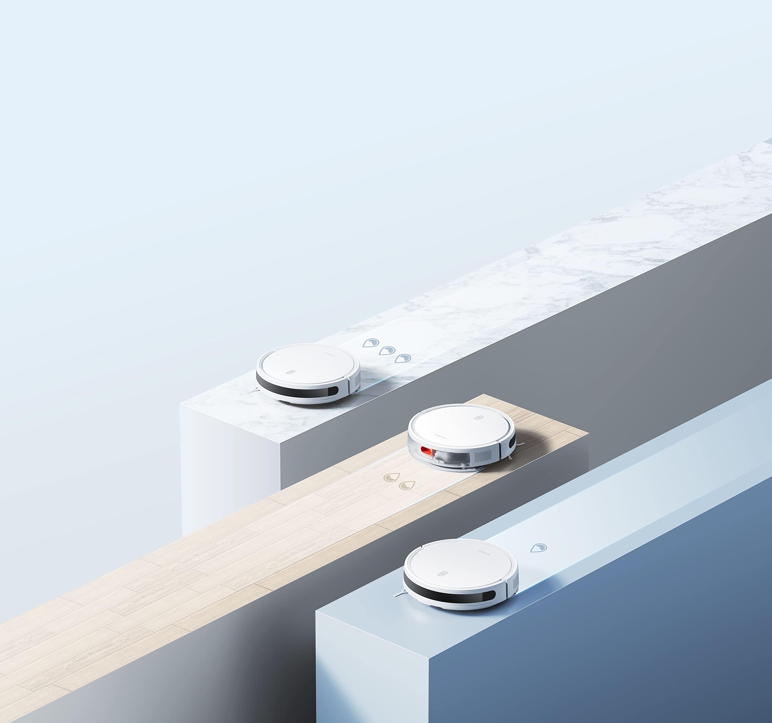 XIAOMI Robot Vacuum E12 - Robot Aspirador y fregasuelos con planificación Inteligente de rutas, succión de 4000 Pa, Tres Niveles de fregado, Blanco