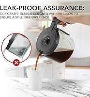 Vista 5 de 12-Cup Carafe Replacement Only Compatible with keurig-K Duo Single Serve 5100 Model Will Not Fit keurig-K Duo Essentials Single Serve Coffee Maker