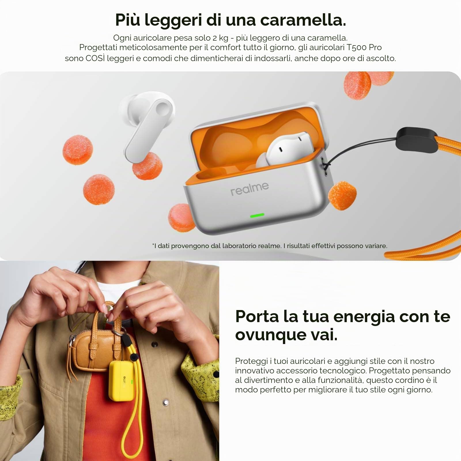 realme Buds T500 Pro Cuffie Bluetooth, Auricolari Wireless con 50dB ANC Adattivo, 56h Autonomia Auricolari Bluetooth, TWS In-Ear con 12,4mm Hi-Res Audio Controller, Traduzione AI, BT 6.1 e IP55