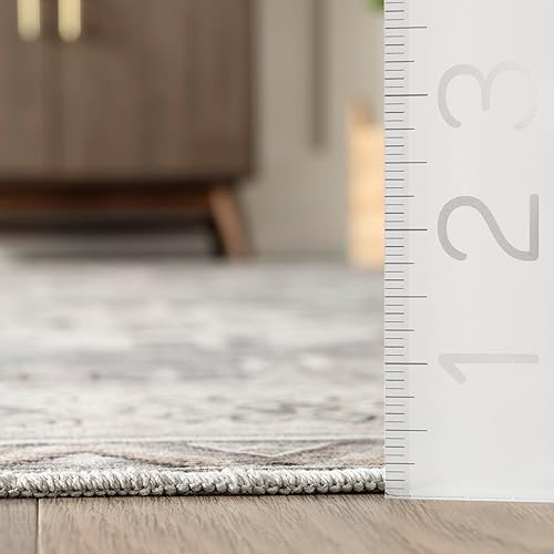 Miniatura 2 de nuLOOM SpinClean - Alfombra de área lavable a máquina, resistente a las manchas con base antideslizante, perfil bajo para sala de estar, dormitorio