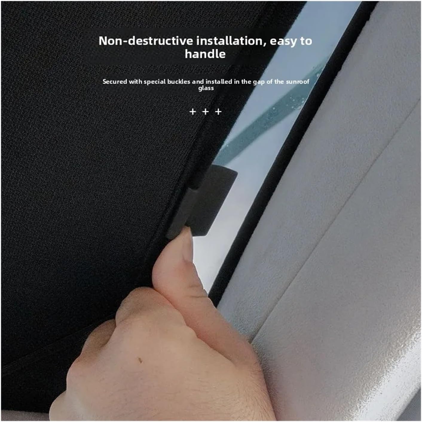 Compatible for POLESTAR 2 20-25 Panoramic Sunroof Sunshade,Car Interior Thermal Insulation Sun Protection Accessories Refit(Black)