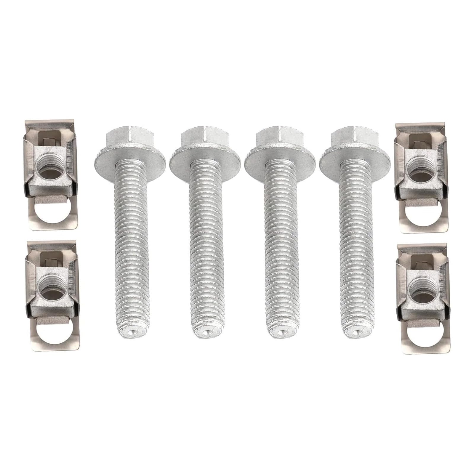 Premium hitzebeständiges Krümmerbefestigungs-Kits 6036684AA Schwerlastlager U-Mutterschrauben-Set für Auto 1500 starke Festigkeit Stahl Krümmer Set
