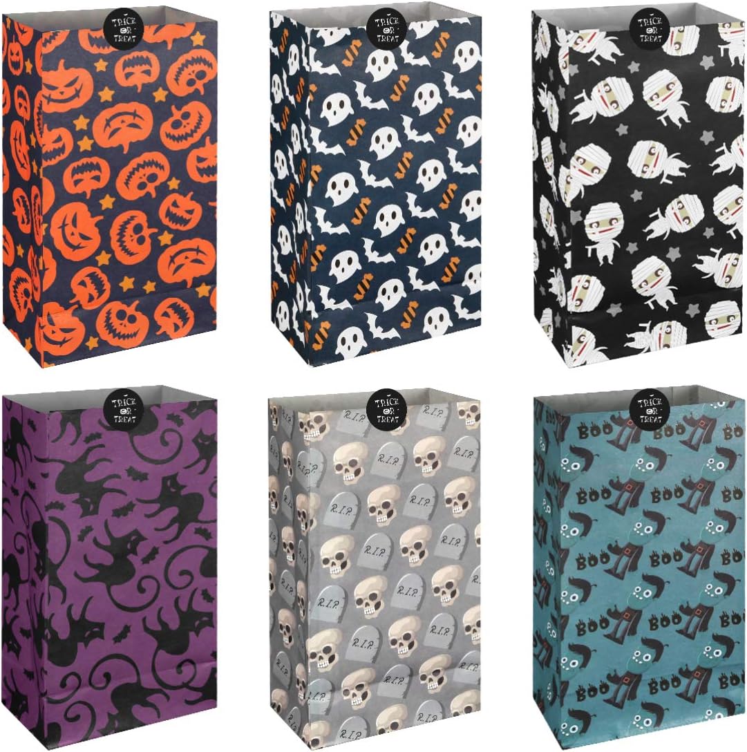 Halloween Treats Bags Party Favors 72PCS Halloween Goodie Bags Trick or Treat Bags