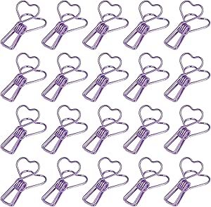100 Clips De Papel En Forma De Corazón Dorado, Marcapáginas