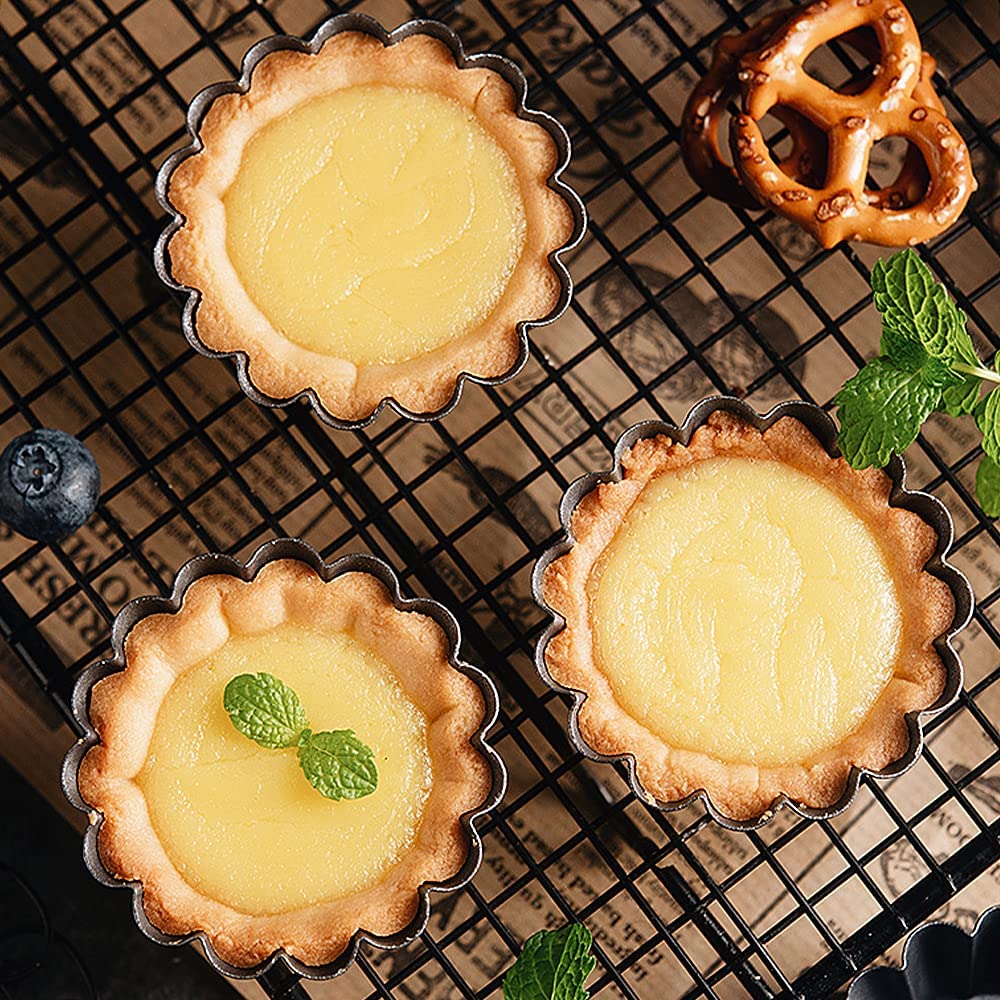 12 moldes antiadherentes para tarta de huevo, moldes antiadherentes, moldes para magdalenas, moldes para hacer tartas, herramientas reutilizables para hornear en cocina