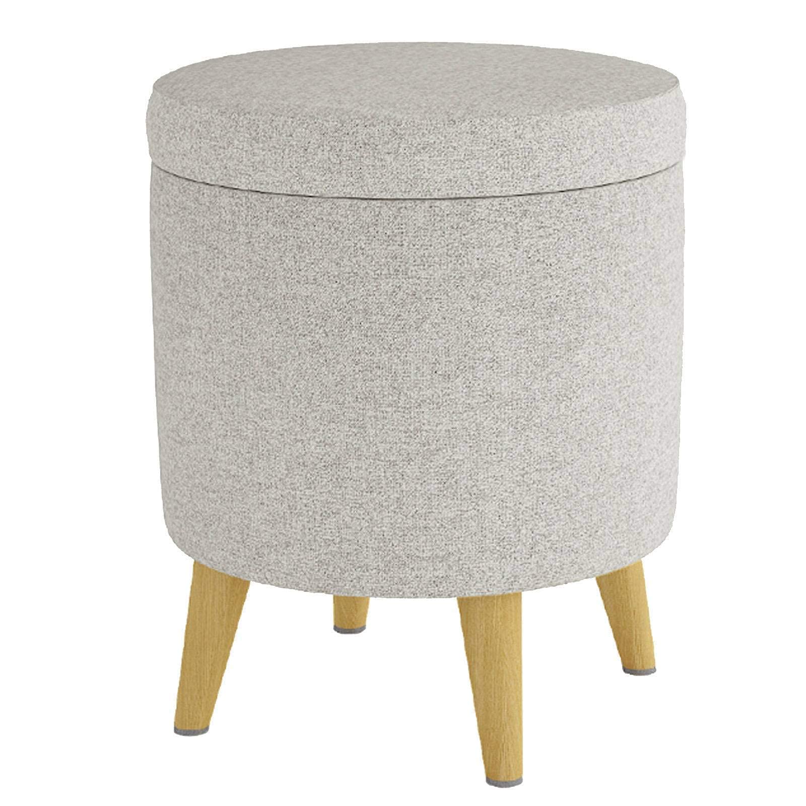 Pouf de rangement lin résout le manque de place dans votre salon