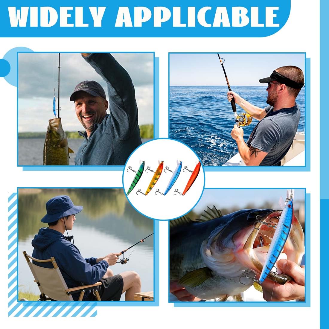 5 Piezas Señuelos Pesca De Metal, Cebos Artificiales Pesca Mar, Para Trucha, Perca, Lucio, Perca