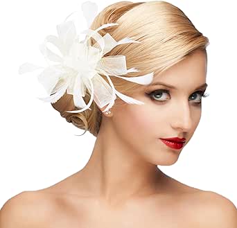 Tocado De Malla Derby Mujeres Niñas Cóctel Fiesta Amarillo