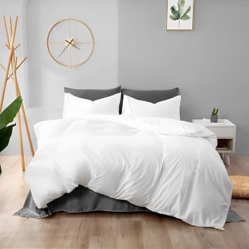 WYFKYMXX Incontinence Duvet Protectors - Waterproof Breathable Comforter Protector Duvet Cover - Washable Reusable - with Corner Ties for Pets, Dog, Cat, Kids, Elder White,Twin