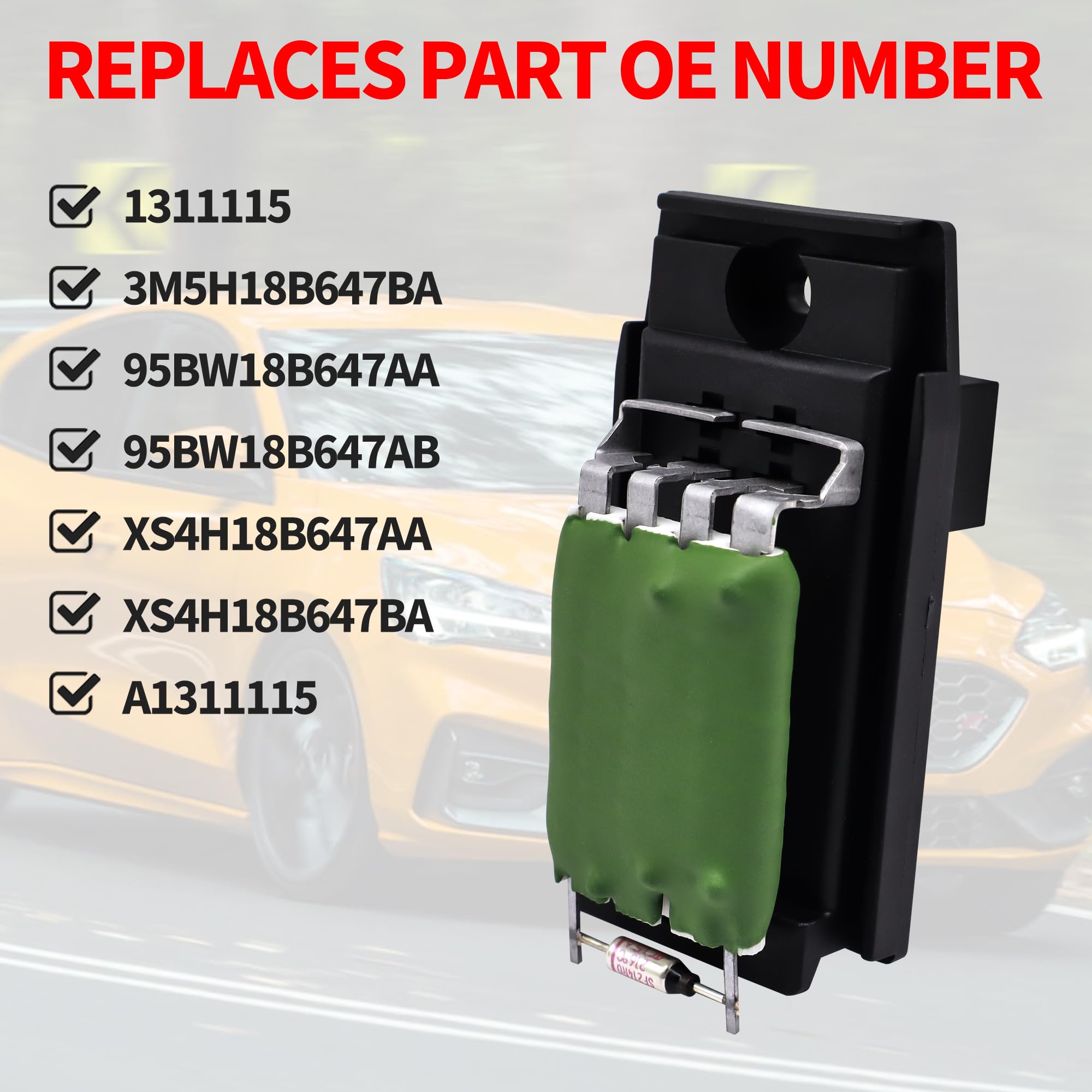 3C1H18B647AA Resistenza Motore Ventola Riscaldatore di Ricambio per Transit MK5 MK6 MK7 - Efficienza Migliorata, Standard OEM