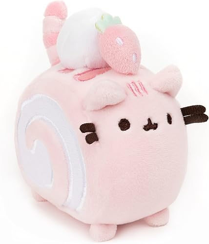 Miniatura 4 de GUND Roll Cake Pusheen Sweet Postre Squishy Animal de peluche con tela satisfactoriamente elástica, para edades de 8 años en adelante, rosa y