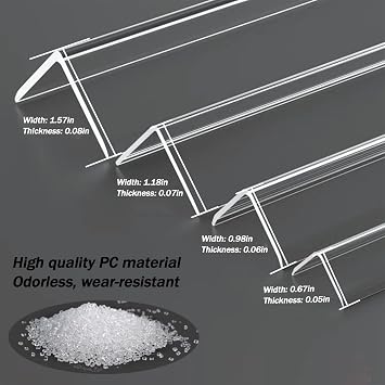 Wall Corner Protector Clear Plastic Commercial, Self-Adhesive Edge Trim Strip Model, for Corners Guards, from Paint Chips, Wallpaper Tears, and Fingerprints, (Length:47.2in,Width: 7/10)