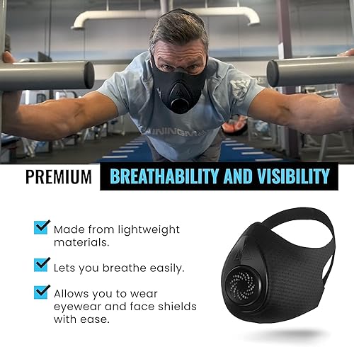 Miniatura 10 de TRAININGMASK Filtración táctica para filtración de partículas con Feltración de grado médico..