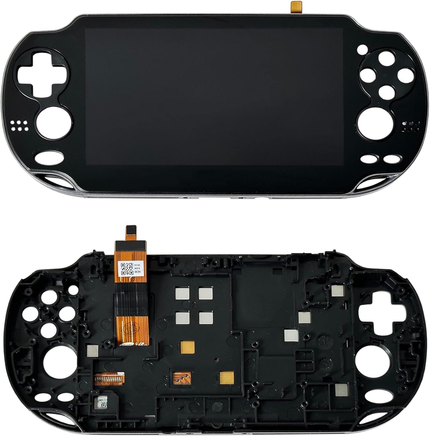 Black LCD Display Touch Screen Digitizer Glass Assembly with Bezel Replacement for PSV Vita 1000 1001 PCH-1001 PCH-1101