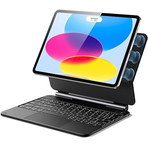 ESR iPad 11th(A16, 2025)/10th Gen Case with Keyboard, Magic Keyboard for iPad 10.9", Case with Floating Cantilever Stand, Springy Backlit Keys, Multi-Touch Trackpad, Rebound Series, Black