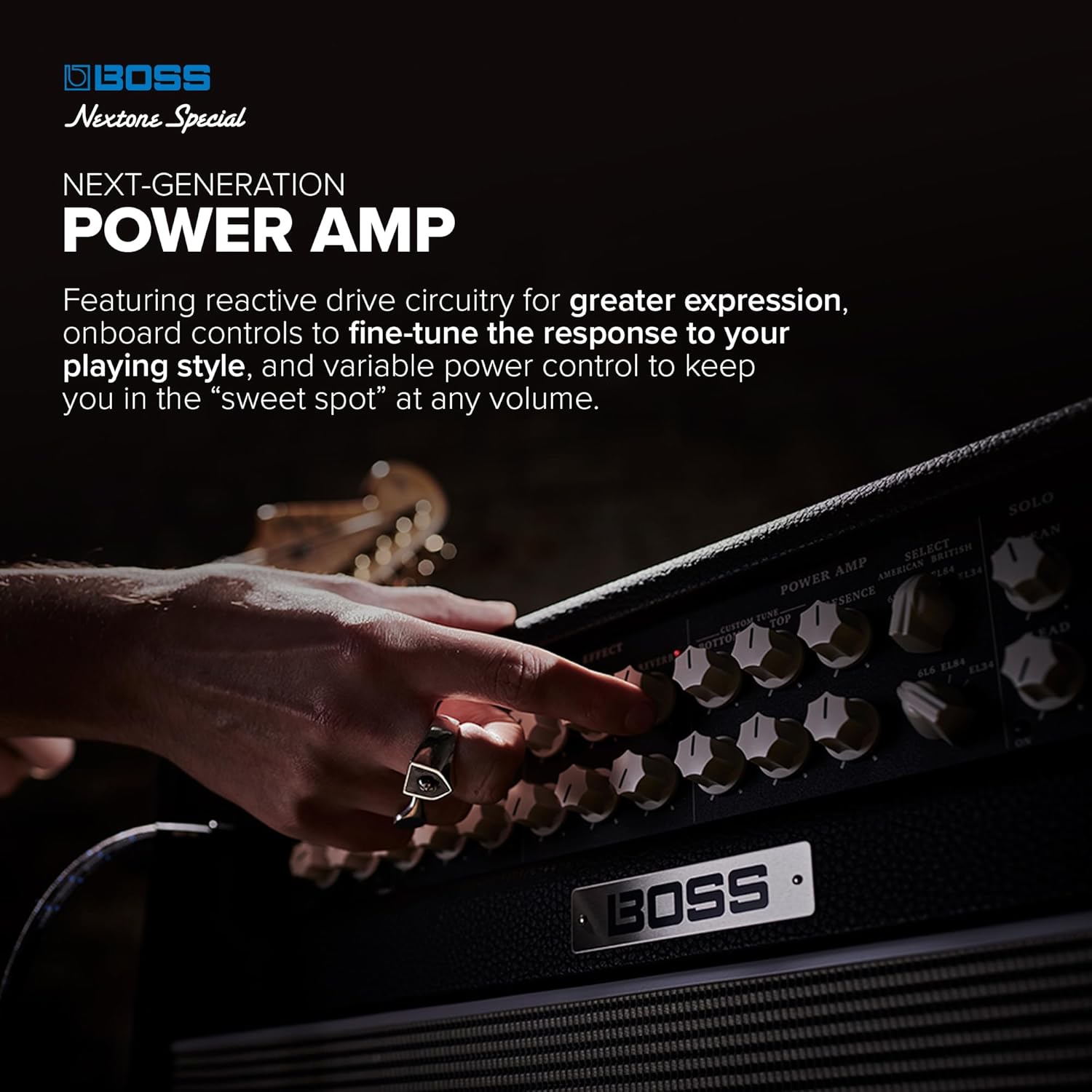 BOSS Nextone Special | Flagship Guitar Amplifier | Tube Logic Design | Authentic Tube Sound & Feel | Enhanced Reactive Drive Circuitry | 80W Power & Custom Waza B12W Speaker | Built-in Effects