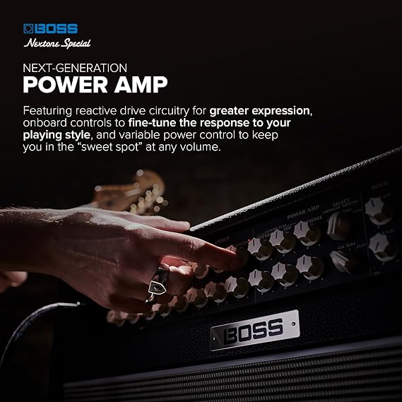 BOSS Nextone Special | Flagship Guitar Amplifier | Tube Logic Design | Authentic Tube Sound & Feel | Enhanced Reactive Drive Circuitry | 80W Power & Custom Waza B12W Speaker | Built-in Effects