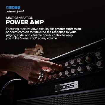 BOSS Nextone Special | Flagship Guitar Amplifier | Tube Logic Design | Authentic Tube Sound & Feel | Enhanced Reactive Drive Circuitry | 80W Power & Custom Waza B12W Speaker | Built-in Effects