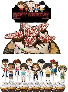 Vercico ozdoba na tort, dekoracje do ciasta Stand Up wafel ciasto dekoracje obcy motyw artykuły imprezowe Happy Birthday Topper na ciasto dla dzieci