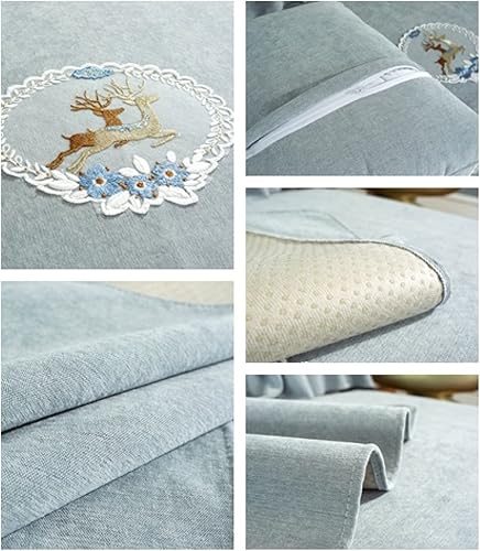 Miniatura 5 de Forros para Muebles - Fundas de sofá nórdico Simplicity - Funda de sofá de chenilla lavable con falda, para sillón de dos plazas, sala de estar,