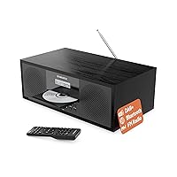 Oakcastle DAB500 Impianto Stereo Casa 60W | Lettore CD HiFi con Doppio Allarme e 198