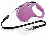 Vista 25 de Flexi New Classic - Correa retráctil para perro (cuerda), 16 pies, mediana, rosa