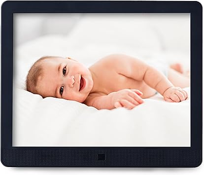 Pix-Star Easy Digital Photo Frame WiFi 10 Inch, Share Videos and Photos Instantly by Email or App from Anywhere, High Resolution Display, Motion ...