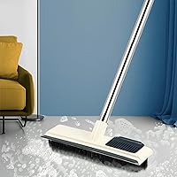 Vista 2 de Generic Cepillo de limpieza para pisos, cepillo de limpieza de surcos, para alfombras, para limpieza de suelos, fregona de pisos, cepillo de Blanco