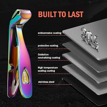 BEZOX Nail Clippers with Angled Head for Seniors - Ergonomic Toenail Clippers for Thick Nails Premium Steel Nail Trimmer with Collection Container for Men and Women