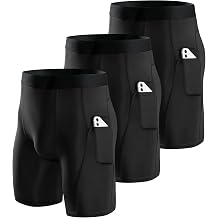 Niksa Compression Shorts Men 2/3 Pack, Compression Underwear for Men Athletic Shorts, Running Workout Fitness Shorts
