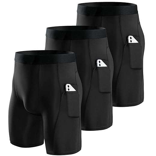 Niksa Men's 2/3-Pack Compression Performance Shorts