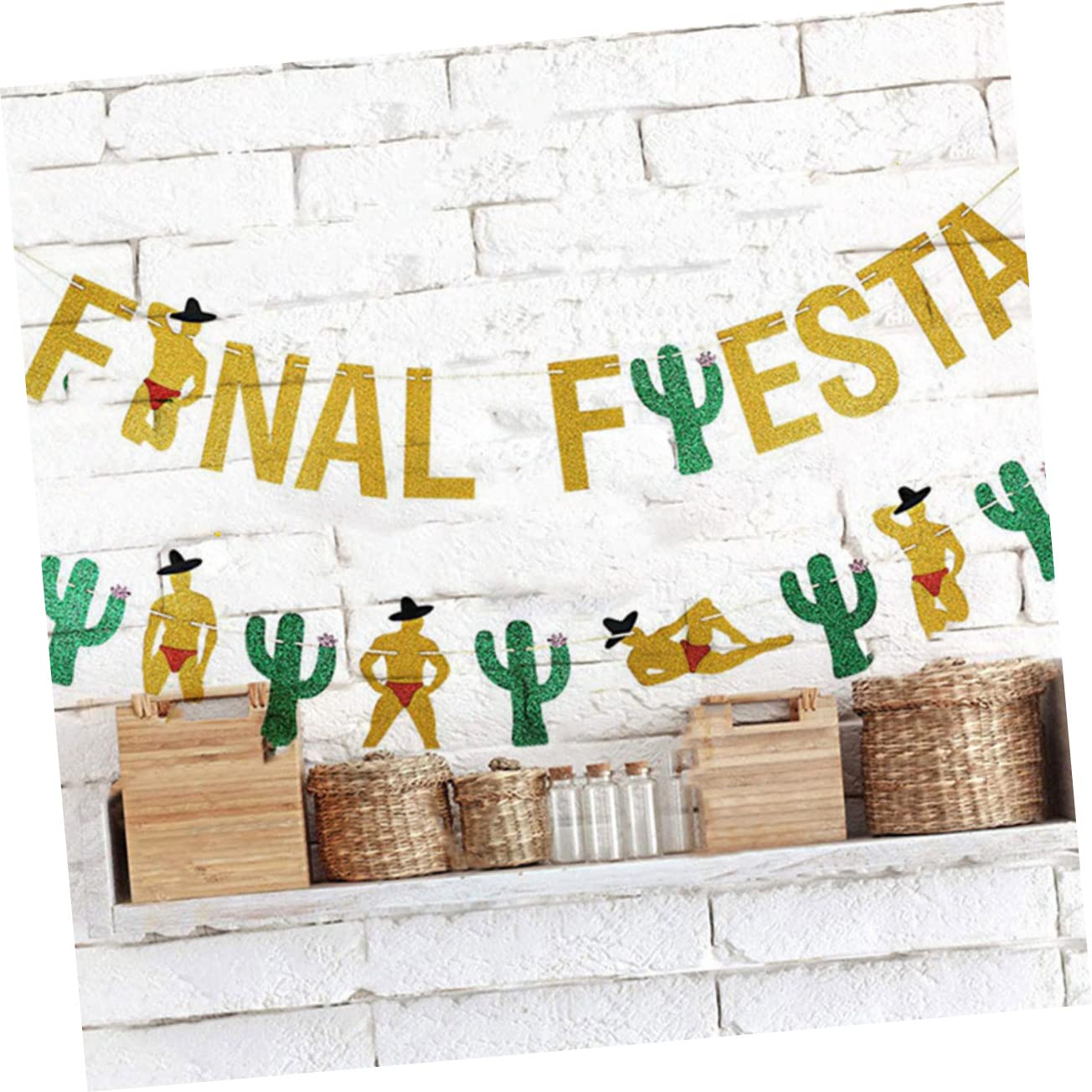 ifundom 6 Piezas De Artículos Decorativos Encanto Decorar Fiesta Mexicana Fiesta Tirar Cactus Fiesta Banner México Carnaval Fiesta Banner Banderines Suministros De Fiesta Latte