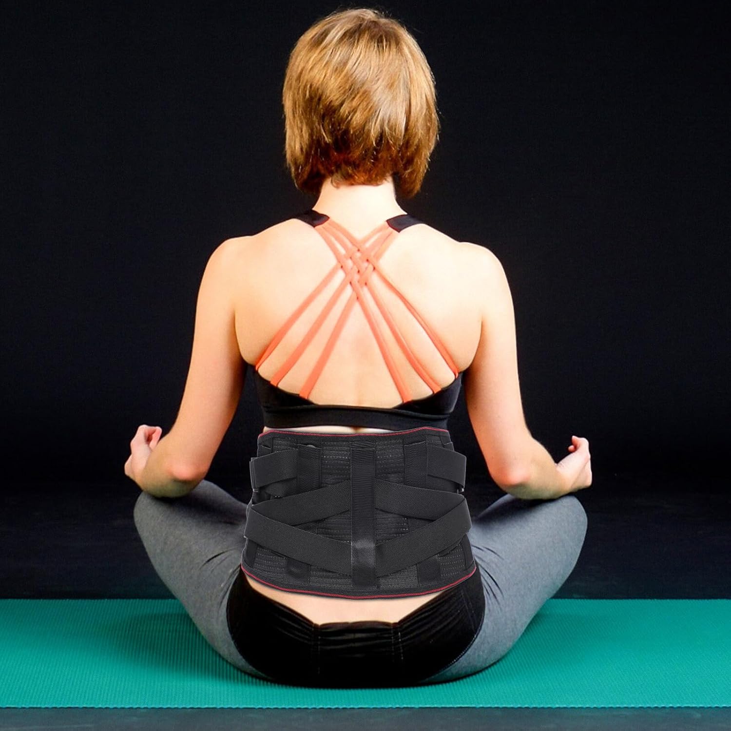 TIDTALEO Breathable Lumbar Belt with Widened Waist Support for Men and Women Waist Brace for Sports and Fitness Exercises Comfortable Back Support for Lower Back Relief