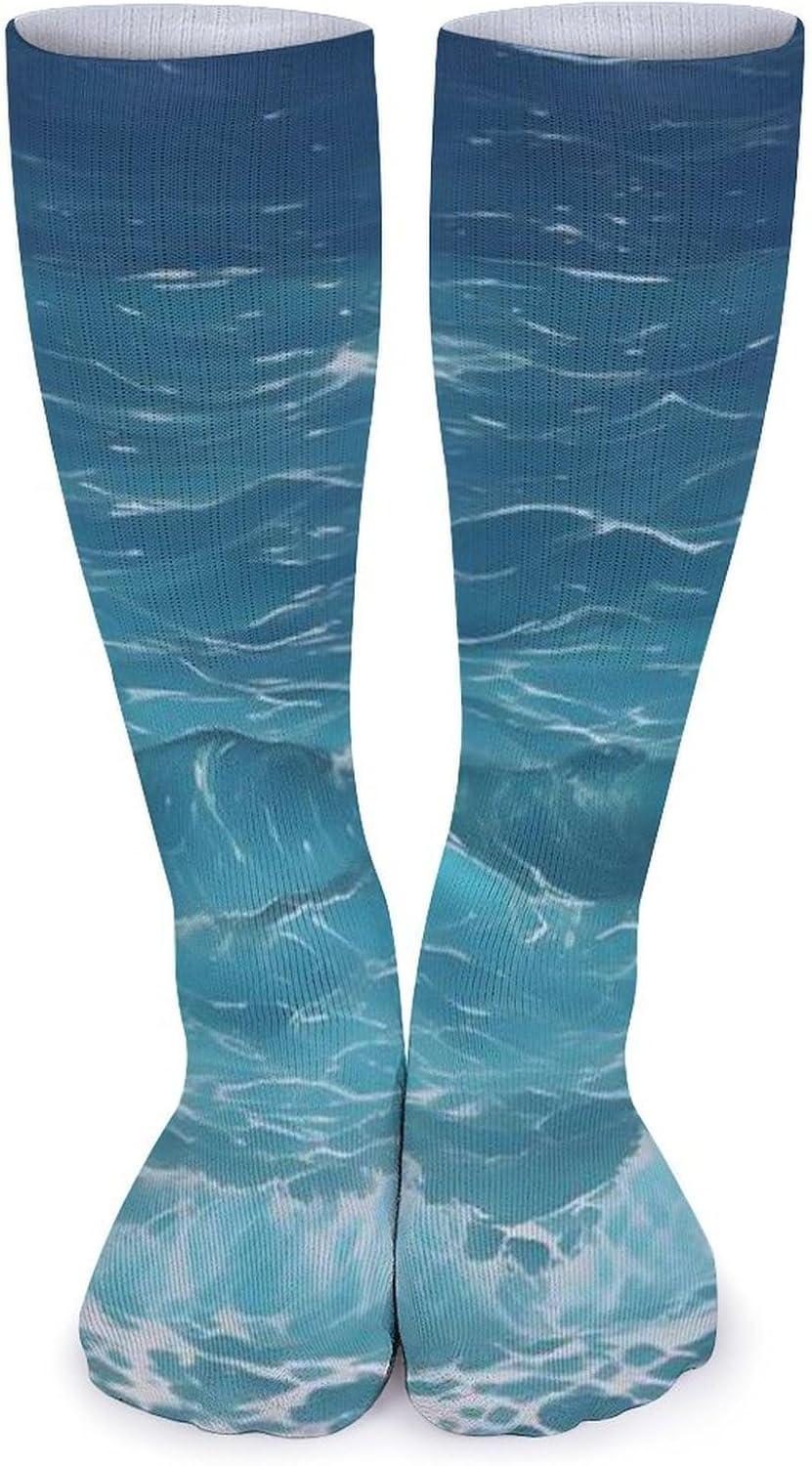 Breathable Crew Sock, Moisture Wicking, Athletic Calf Socks, Cozy | The Deep Compression Socks for Women Men, Lightweight High Work Socks for Business, Casual