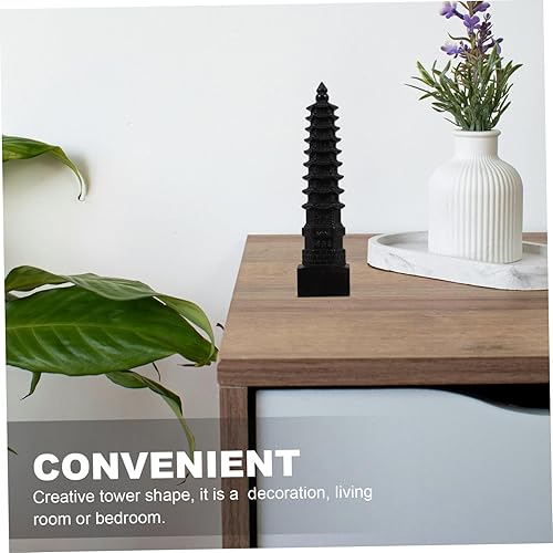 Miniatura 3 de Wenchang - Adorno de torre Feng Shui, torre de madera, modelo de pagoda, decoración de oficina, decoración de mesa para el hogar, paisaje, torre de