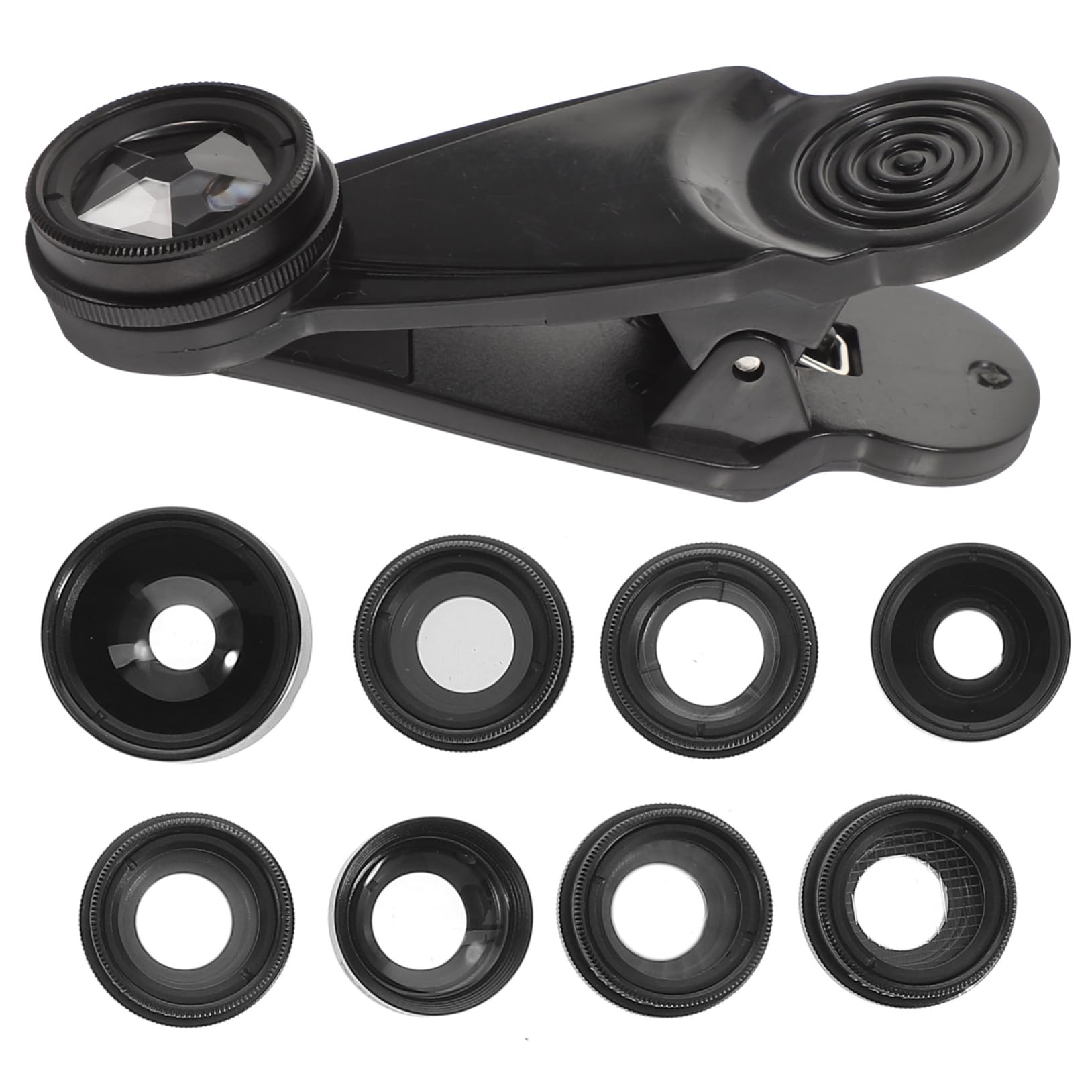 Handy Kameraobjektiv Satz und Einfache Installation mit Weitwinkel und Fischaugenobjektiv Aluminium Magnesium Legierung 10-in-1 Hochauflösende Optische Gläser zum Fotografieren
