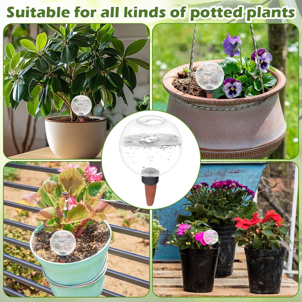 Lot de 2 boules d'irrigation, grande capacité, 500 ml, pour arrosage automatique des plantes, bulbes d'irrigation transparents pour la chambre, le balcon et les plantes de jardin