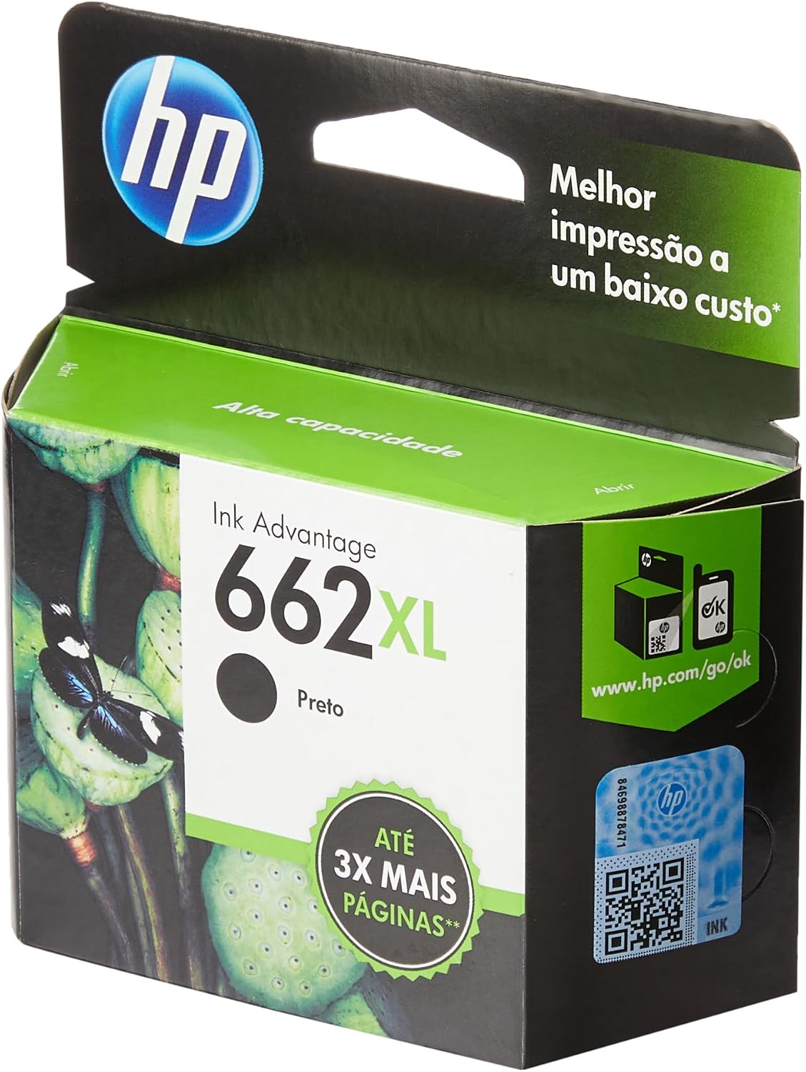 Cartucho HP 662XL Preto Original (CZ105AB) Para ImpressoraDeskJet 2516, 3516, 3546, 2546, 1516, 4646, 2646 Cartucho HP 662XL Preto Original (CZ105AB) Para ImpressoraDeskJet 2516, 3516, 3546, 2546, 1516, 4646, 2646