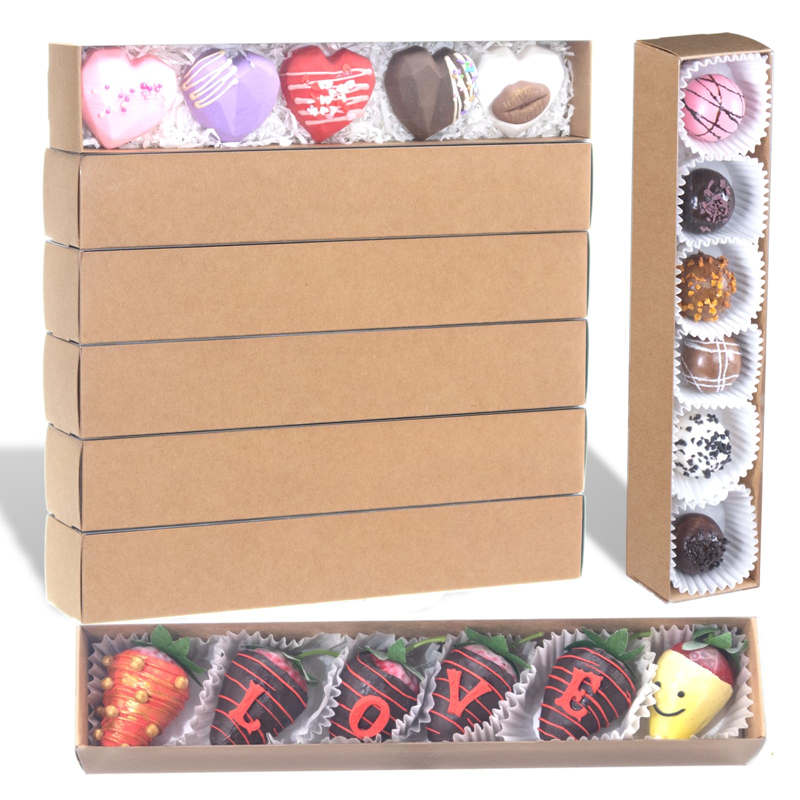 Chocolate Strawberry Boxes - 50 Pack -13 Chocolate Strawberry Boxes - 50 Pack -13